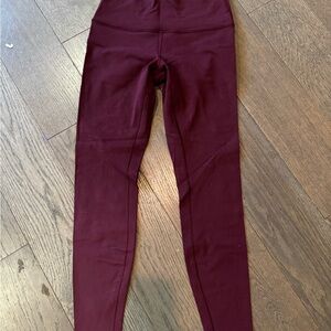Lululemon Maroon Leggings size 8